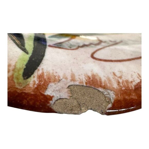 Vintage Italy Pottry Hand-Painted Italian Ceramic Floral Decorative Bowl 7" READ - Picture 5 of 11